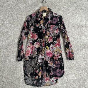 Anthropologie Maeve Autumnal Floral High-Low Tunic - XS